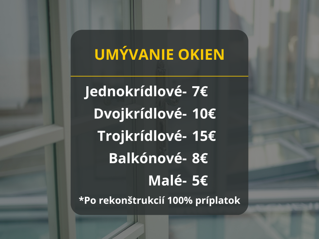 umývanie okien upratovanie